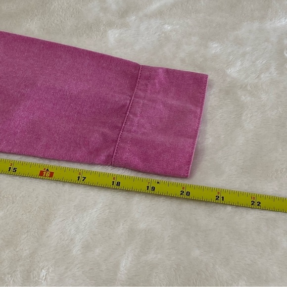 WRANGLER / Ladies Pink Pearl Snap Long Sleeve Western Shirt Size M - Picture 7 of 7